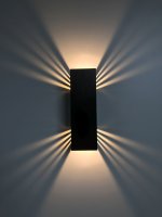 Schwarze Wandlampe 6W 14W 30W Wohnzimmer Flur Effektlicht...