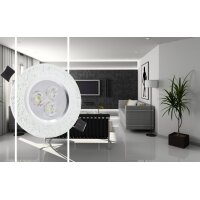 SpiceLED Einbaupanel | CrushLED | 6W warmweiß Effektlicht warmweiß | Runde LED Einbauleuchte | Fullbody-Glas Bruchdesign | dimmbar