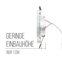 SpiceLED Einbaupanel | CrushLED | 6W warmweiß Effektlicht warmweiß | Runde LED Einbauleuchte | Fullbody-Glas Bruchdesign | dimmbar