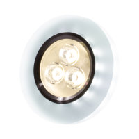 SpiceLED Einbaupanel | CrushLED | 6W neutralweiß Effektlicht kaltweiß | Runde LED Einbauleuchte | Fullbody-Glas Spiegeldesign | dimmbar