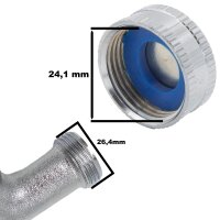 SpiceFlow Endkappe gerändelt 3/4" IG Chrom/Messing