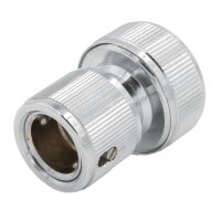 SpiceFlow Schnellverbinder f. 3/4" Schläuche [ohne Wasserstop] Chrom/Messing 1/2" Gardena kompatibel