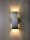 SpiceLED Wandleuchte | ShineLED-14 | 2x7W Warmweiß | hell silbernes Gehäuse | Schatteneffekt | High-Power LED Wandlampe dimmbar