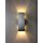 SpiceLED Wandleuchte | ShineLED-14 | Schalter | 2x7W Warmweiß | hell silbernes Gehäuse | Schatteneffekt | High-Power LED Wandlampe