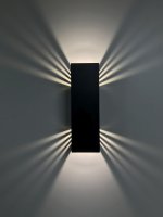 SpiceLED Wandleuchte | ShineLED-14 Black Edition | Schalter | 2x7W weiß | Schatteneffekt | High-Power LED Wandlampe