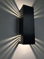 SpiceLED Wandleuchte | ShineLED-14 Black Edition | Schalter | 2x7W weiß | Schatteneffekt | High-Power LED Wandlampe