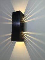 SpiceLED Wandleuchte | ShineLED-6 Black Edition | 2x3W Warmweiß | Schatteneffekt | High-Power LED Wandlampe | Dimmbar