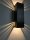 SpiceLED Wandleuchte | ShineLED-14 Black Edition | 2x7W Warmweiß | Schatteneffekt | High-Power LED Wandlampe | Dimmbar