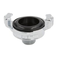 SpiceFlow Schnellkupplung | 3/8" (Zoll) Aussengewinde | Massive Ausführung in Chrom/Messing | System GEKA