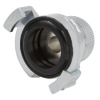 SpiceFlow Schnellkupplung mit Schlauchverbinder 1/2" (Zoll) | Massive Ausführung in Chrom/Messing mit Klemmverschraubung | System GEKA