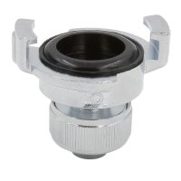 SpiceFlow Schnellkupplung mit Schlauchverbinder 1/2" (Zoll) | Massive Ausführung in Chrom/Messing mit Klemmverschraubung | System GEKA