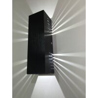 SpiceLED Wandleuchte | ShineLED-6 Black Edition | 2x3W weiß | Schatteneffekt | High-Power LED Wandlampe
