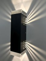 SpiceLED Wandleuchte | ShineLED-14 Black Edition | 2x7W Weiß | Schatteneffekt | High-Power LED Wandlampe | Dimmbar