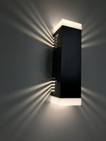 SpiceLED Wandleuchte | ShineLED-14 Black Edition | 2x7W Weiß | Schatteneffekt | High-Power LED Wandlampe | Dimmbar