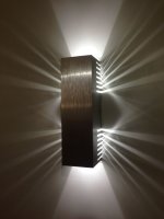 SpiceLED Wandleuchte | ShineLED-6 | 2x3W Weiß |  hell silbernes Gehäuse | Schatteneffekt | High-Power LED Wandlampe dimmbar
