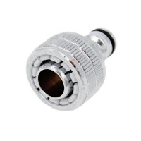 SpiceFlow Anschlussstück/Schlauchverbinder | Chrom/Messing | Für 3/4 Zoll Schläuche | 1/2 Zoll Gardena kompatibel