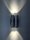 SpiceLED Wandleuchte | Double-M-LED | 4x3W weiß | LED Wandlampe