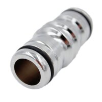 SpiceFlow 2-Wege Schnellverbinder | Chrom/Messing | 3/4 Zoll Profi Gardena Kompatibel