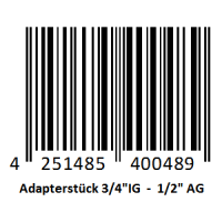 SpiceFlow Adapterstück | 3/4 Zoll Innengewinde | 1/2 Zoll Außengewinde | Chrom/Messing Reduzierungsstück Hahnanschluss