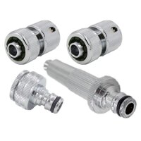 SpiceFlow Gartenset | Chrom/Messing | 2X Schnellverbinder...