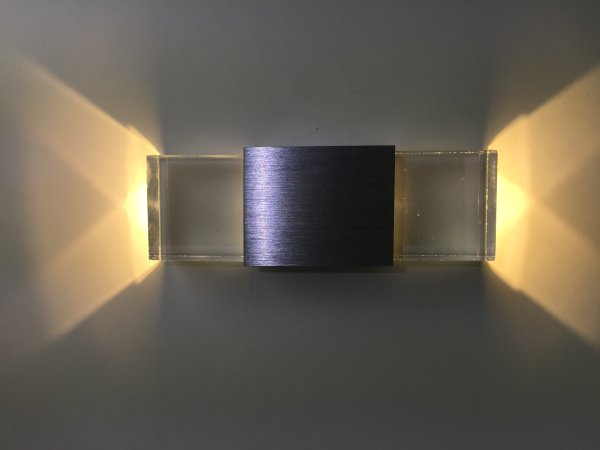 SpiceLED Wandleuchte | GlassLED-2 | 2x1W warmweiß | LED Wandlampe