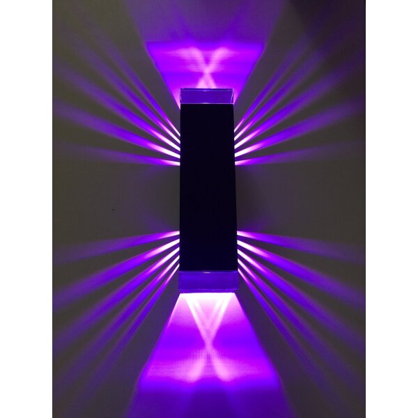 SpiceLED 1.0 Wandleuchte | ShineLED-10 | 2x5W violett | Schalter | Acrylglas | Schatteneffekt | High-Power LED Wandlampe