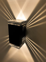 Außenwandlampe schwarze Lampe 12W Lichteffekt Garten Beleuchtung  | ShineLED-Outdoor 2.0