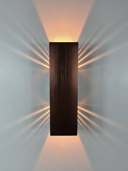 SpiceLED Wandleuchte | ShineLED-6 Kupfer Edition | Schalter | 2x3W warmweiß | Schatteneffekt | High-Power LED Wandlampe