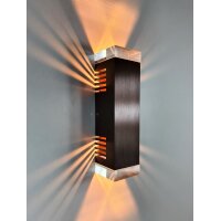 SpiceLED Wandleuchte | ShineLED-14 Kupfer Edition | Schalter | 2x7W Warmweiß | Schatteneffekt | High-Power LED Wandlampe