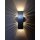 SpiceLED Wandleuchte | ShineLED-6 | Schalter | 2x3W Warmweiß |  hell silbernes Gehäuse | Schatteneffekt | High-Power LED Wandlampe | mit klaren Gläsern