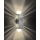 SpiceLED Wandleuchte | ShineLED-6 | Schalter | 2x3W Warmweiß |  hell silbernes Gehäuse | Schatteneffekt | High-Power LED Wandlampe | mit klaren Gläsern