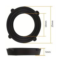 Flachdichtung 3/4" 5mm Schwarz (1 Stück)
