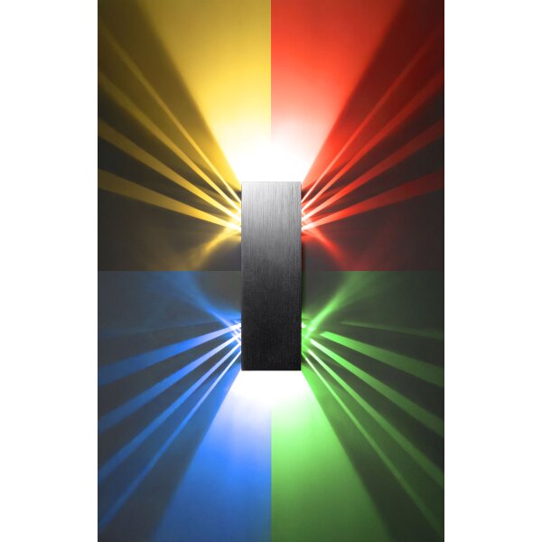 ShineLED 2.0 Wandleuchte Color Edition 6 14 30 Watt mit Silbernem Gehäuse